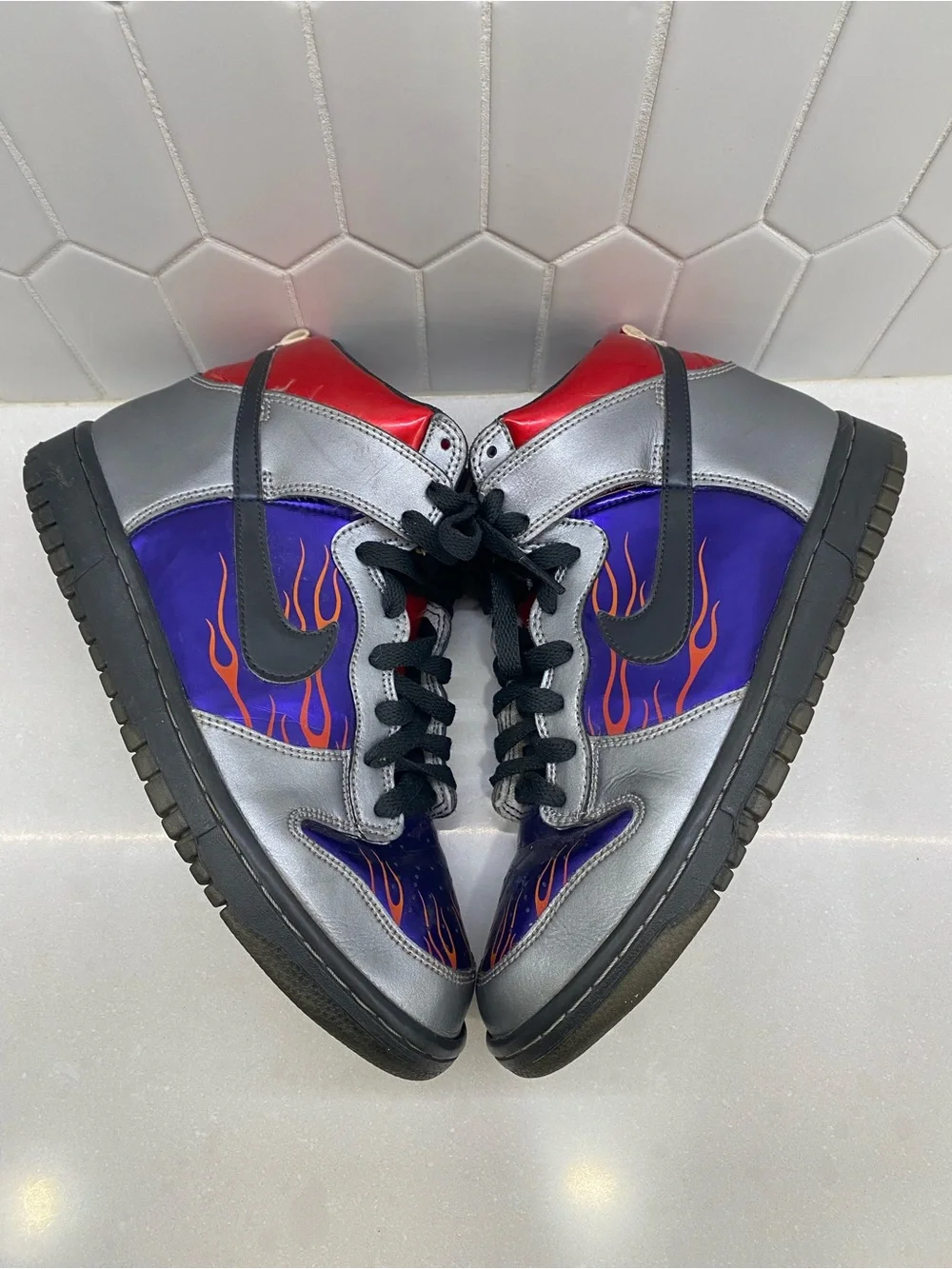 Vintage 2009 Nike Dunk High Optimus Prime Transformers Y7